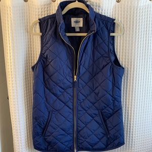 Old Navy M Tall EUC Navy Puffer Vest